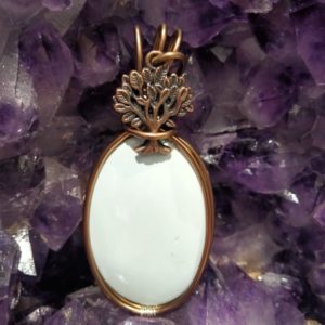 Pendentif Wire Wrapping Opale Owhye